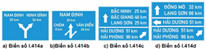 Biển số I.414 (a,b,c,d) "Chỉ hướng đường"