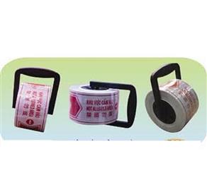 Cuộn rào công trình trắng- đỏ (Lõi nhựa cầm tay)
