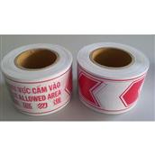 Cuộn rào công trình 100 mét/cuộn mầu trắng - đỏ