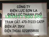 Biển tên trạm biến áp
