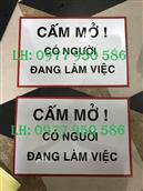 Biển báo "Cấm mở! có người đang làm việc"