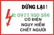 Biển báo "Dừng lại! Có điện nguy hiểm chết người"