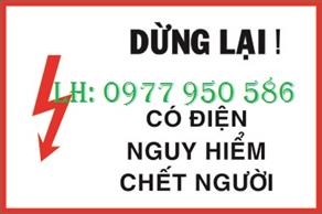 Biển báo "Dừng lại! Có điện nguy hiểm chết người"