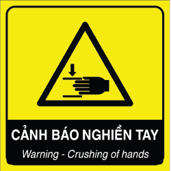 Biển cảnh báo nguy hiểm kẹt tay