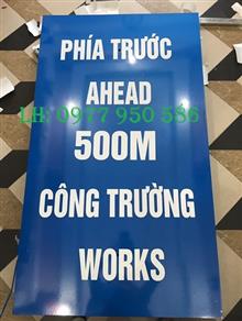 Biển báo phía trước 500m có công trường