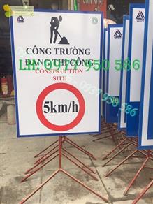 Biển công trường đang thi công 5kh/h