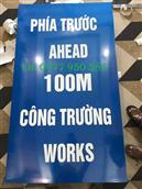 Biển báo phía trước 100m có công trường