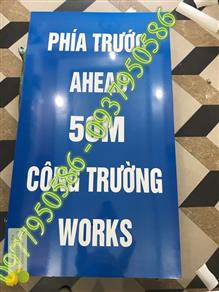 Biển báo phía trước 50m có công trường