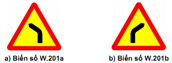 Biển số W.201 (a,b): "Chỗ ngoặt nguy hiểm"