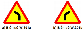 Biển số W.201 (a,b): "Chỗ ngoặt nguy hiểm"