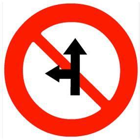 Biển số P.138: "Cấm đi thẳng, rẽ trái"