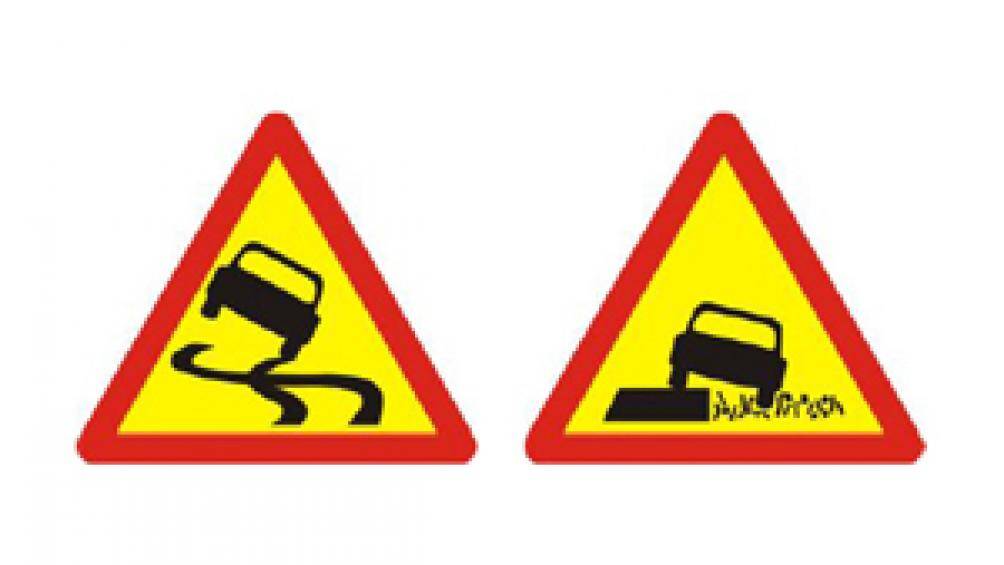 Biển cảnh báo đường trơn trượt