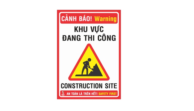 Biển cảnh báo nguy hiểm công trường