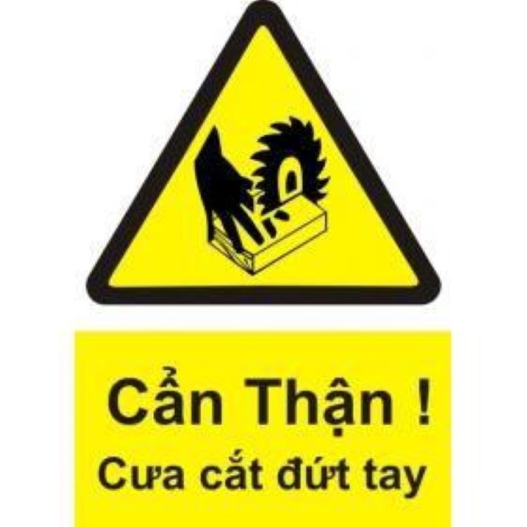 Biển cảnh báo nguy hiểm kẹt tay