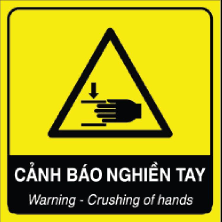 Biển cảnh báo nguy hiểm kẹt tay